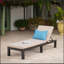 FAUTEUIL PUERTA KD CHAISE, CADRE BRUN FONCÉ AVEC COUSSIN BEIGE