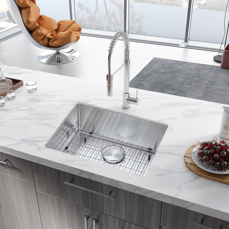 23'' L Undermount Single Bowl Stainless Steel Kitchen Sink