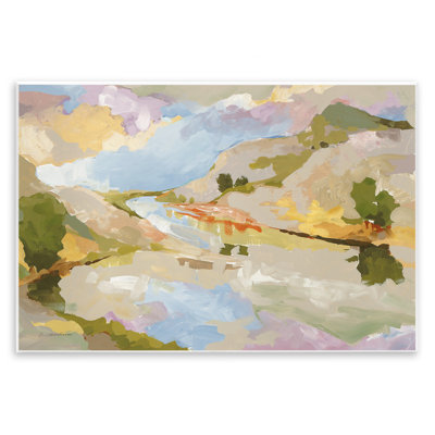 «Abstract Mountain Reflection», art mural sur bois par Trevor Copenhaver