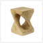 Table d'appoint MGO Twist Shape, texture semblable au bois, couleur naturelle-997196352