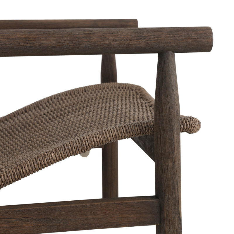 Dume Outdoor Chair, Dark Gray/Dark Brown