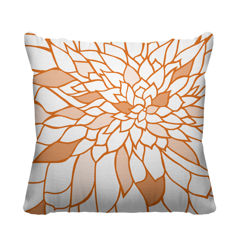 Coussin Romi, 15 po x 15 po, Orange