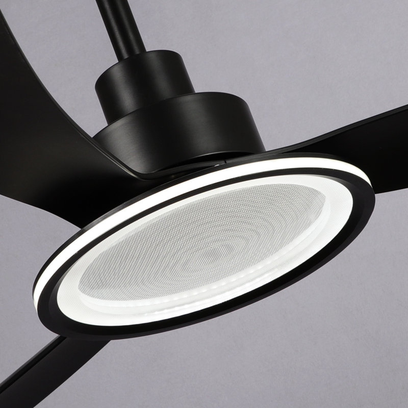 Ventilateur de plafond 52 po avec lumières DEL et télécommande Keelaghn
