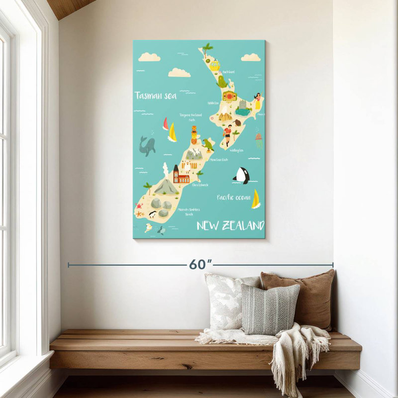 Carte pour enfants Keiri, Nouvelle-Zélande, H 45 po x l 30 po
