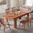 54-84" Extendable Rectangular Dining Table for 4-8 People, Wood Kitchen Table, Includes Table Runner- Walnuts-100948105