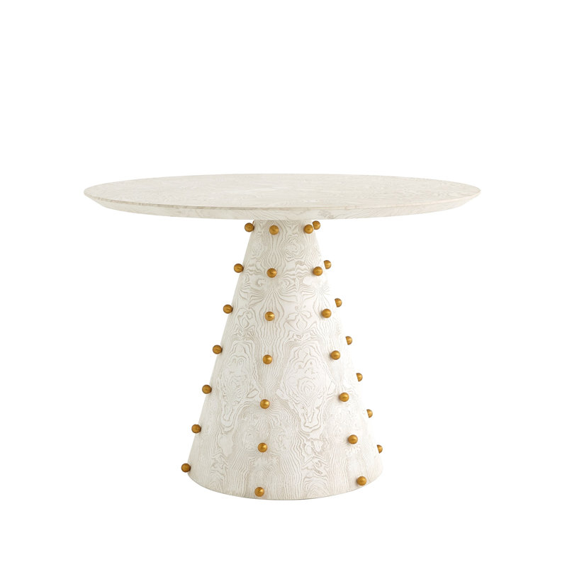 Spheres Center Table, 30"H x 40"L x 40"W, White