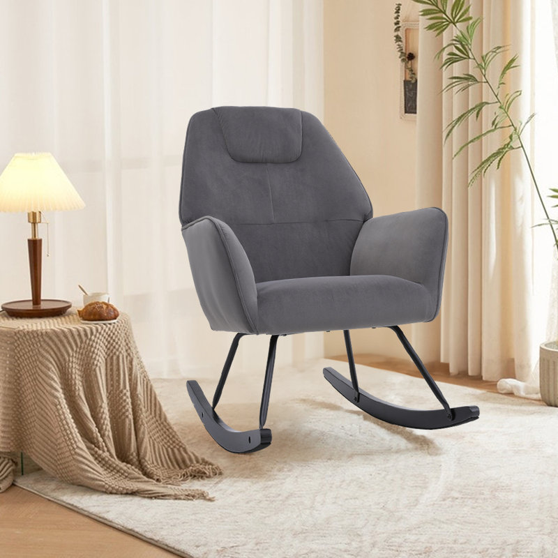 Gray frosted rocking chair