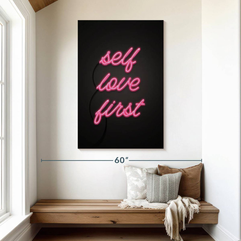 Tergel Neon Self Love First, H 48 po x l 32 po