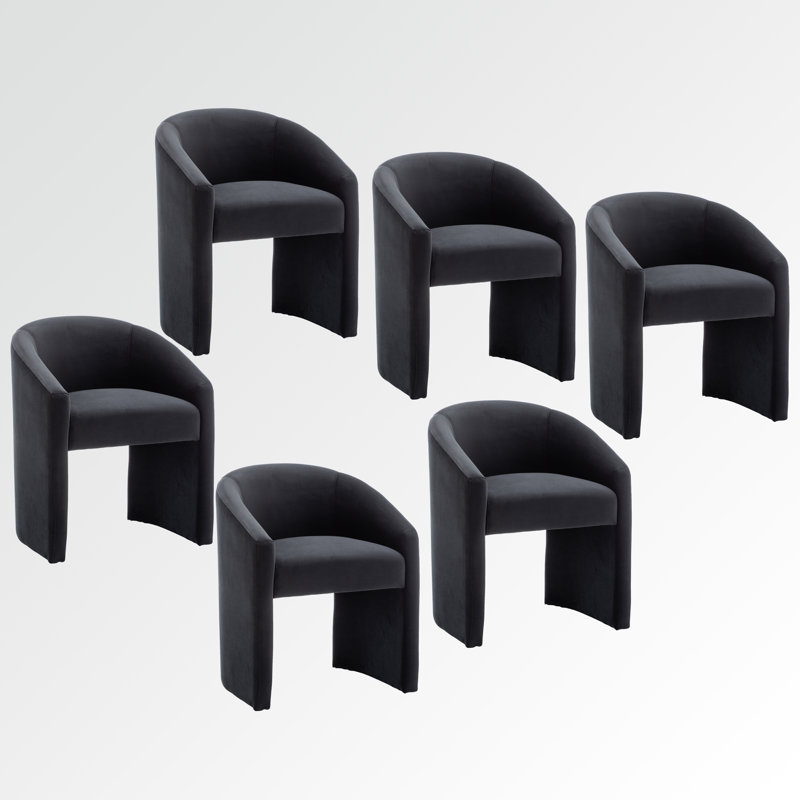 Chaise rembourrée Halley, Noir