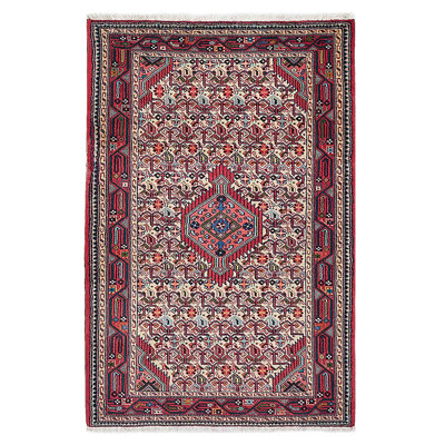 Anadol Cream, Red Rug 3'4 x 5'0