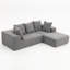 Ensemble de canapés modulaires en mousse moderne avec 5 coussins décoratifs pour une disposition flexible et une assise confortable.-1462882878