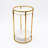 Marble Side Table with 2-Tier Gold Frame