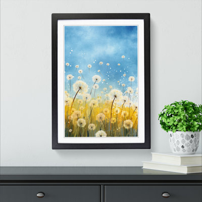 Dandelion Colour Field Art - Framed Print