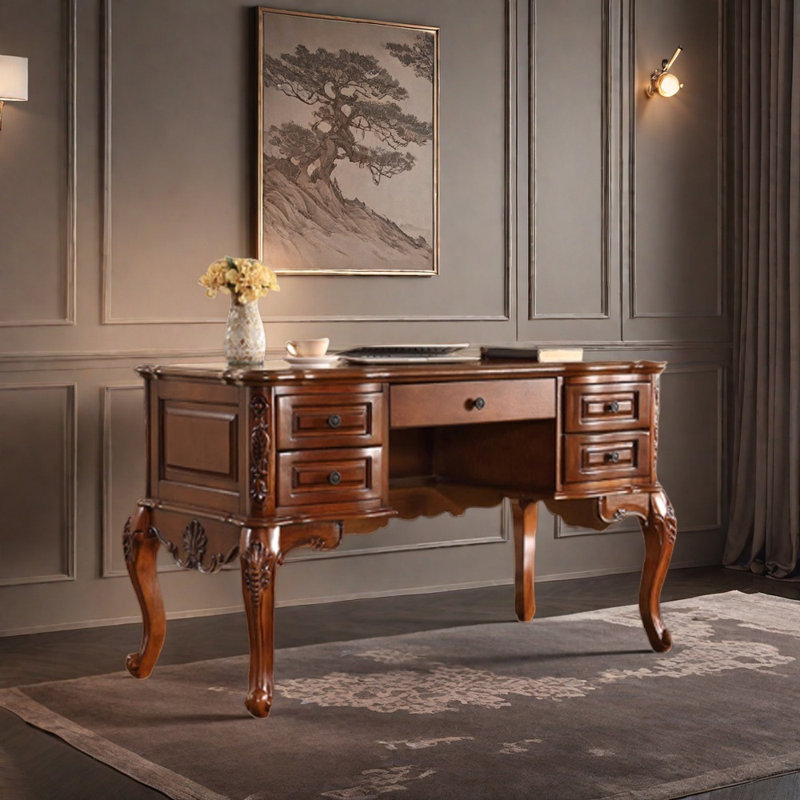 Solid Wood Writing Desk, 30.7" H x 55.11" W x 25.59" D