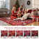 Laraven Christmas World Full-Coverage Rug Festive Non-Slip Holiday Carpet Washable Rug Xmas Decor Throw Mat
