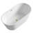 59" Acrylic Freestanding Soaking Bathtub, Gloss White Finish, Gold Overflow & Pop-Up Drain, Roll-Top Rim, 119-Gallon Capacity-125039200