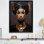 «Glass Gold and Black Woman Essence I», art mural africain