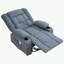 Fauteuil inclinable de massage avec chaleur, 2 porte-gobelets et port de charge USB-126131734
