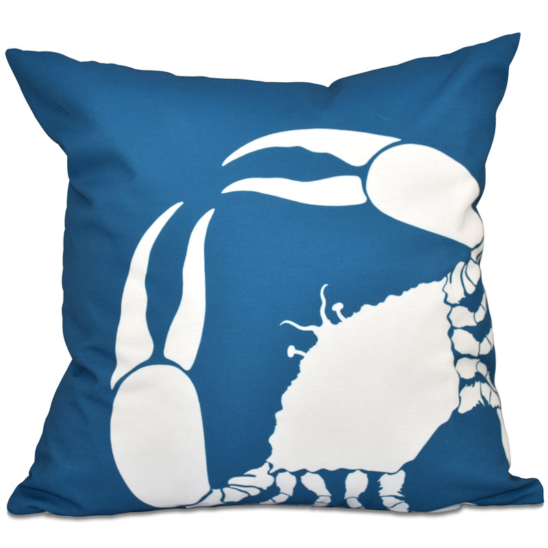 Beach Vacation Reversible Throw Pillow, Blue, 26" H x 26" W