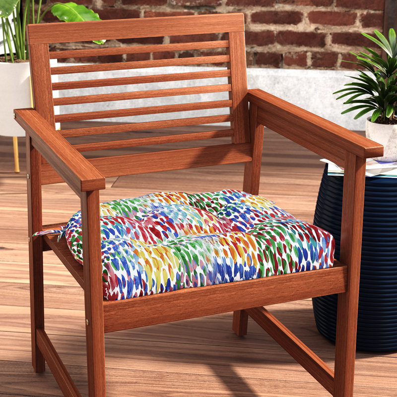 Coussin de chaise de salle à manger réversible d’intérieur/d’extérieur zinnia rain it