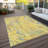 Saphara Yellow Washable Indoor-Outdoor Rug - -703601733