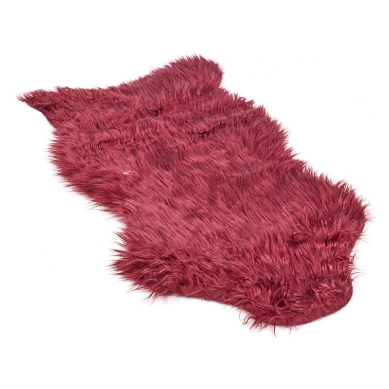 Eddins Solid Colour Sheepskin 50cm X 90cm Area Rug