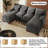 112" U Shaped Modern Chenille Sectional Sofa-1272476263
