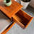 Brown Solid Wood Double-layer Shelf Entryway Bench