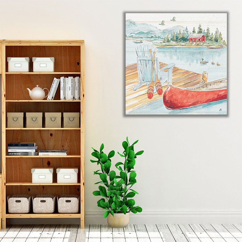 «Lake Moments III», reproduction d'art sur toile, H 16 po x l 16 po