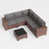 Dark Grey Cushion/Brown Frame