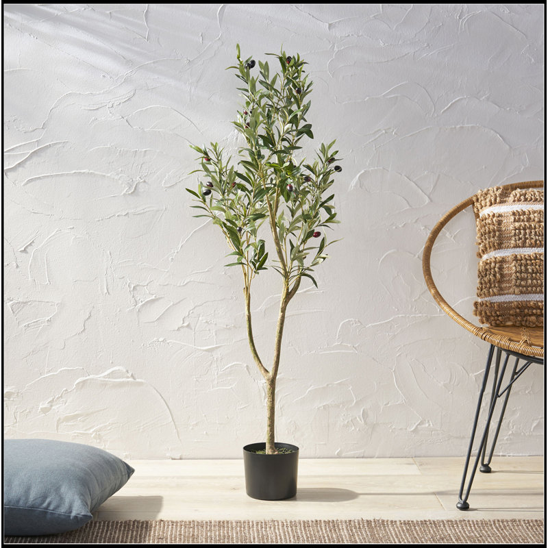 ARBRE D'OLIVE ARTIFIQUE 120CM, H 47 po x l 19 po x P 15 po