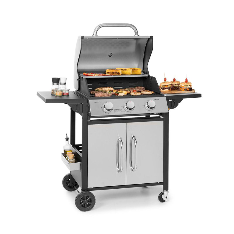 Tomahawk Klarstein 3 - Burner Countertop Liquid Propane Gas Grill with Cabinet