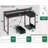 Gaming Desk with LED Lights & Power Outlet, 48 Inch Computer Desk with Drawer, Reversible Desk with Adjustable Monitor Shelf & Headphone Hook for Home Office, Black-1994893735