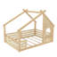 Lit double pleine grandeur avec fenêtre et petite tablette, lit en bois massif avec toit en forme de maison, pas besoin de sommier-121069336-121069334