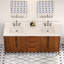 Sequoia 72 In. Double Sink Whitebrook Quartz Countertop Bath Vanity in Mango Wood-1912993323
