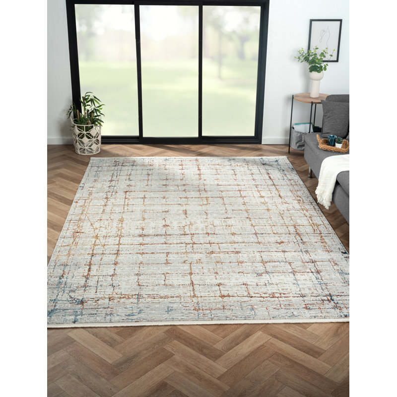 Arian light grey Rug, Rectangular 200 x 290cm