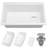 30" L X 20" W  Drop In Workstation Granite Composite Sink In White With With Prep Sink And Colander