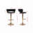 Adjustable  Swivel Fabric Upholstered Chrome Bar Stools Set with Back and Footrest-1554463644