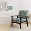 Fauteuil d'appoint rembourré en velours Turquoise
