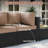 Caradog Wicker 6 - Person Patio Conversation Sets with Cushions, Coffee Table and 44" Fire Pit Table-933917558