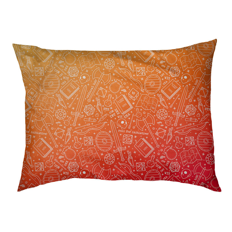 Coussin Byrge, Grand (l 42,5 po x P 32,5 po x H 14 po), Orange / jaune
