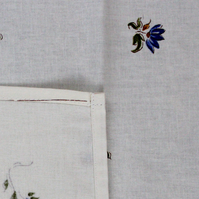 Nappe rectangulaire en coton lavable résistante aux taches
