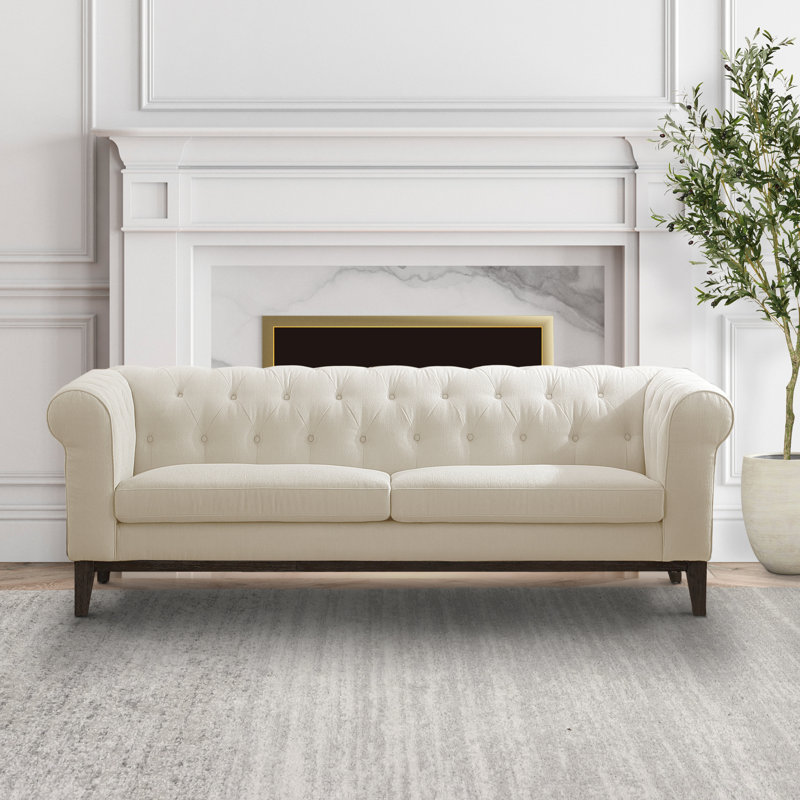 Canapé Chesterfield Ericson, Ivoire ivoire
