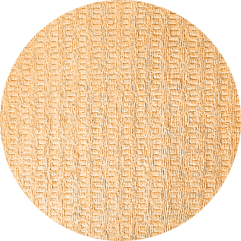 Tapis rose / brun en chenille / polyester tissé à la machine Francina, Rond 3 pi