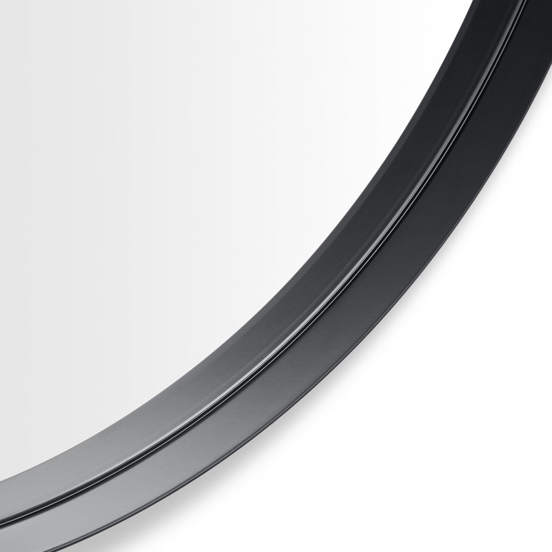 Hoopla Round Metal Wall Mirror, Oblivion, 36" x 36"