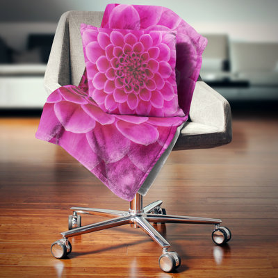 Pétales de fleurs abstraites - Coussin décoratif à imprimé floral