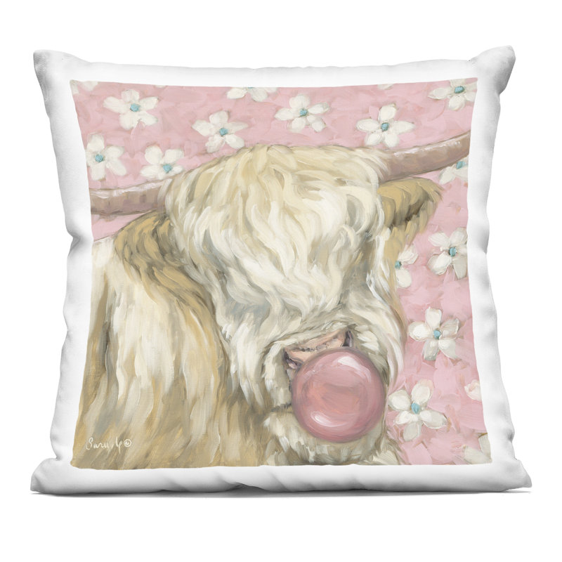 Coussin Bubblegum Cutie, Simple, Vache rose