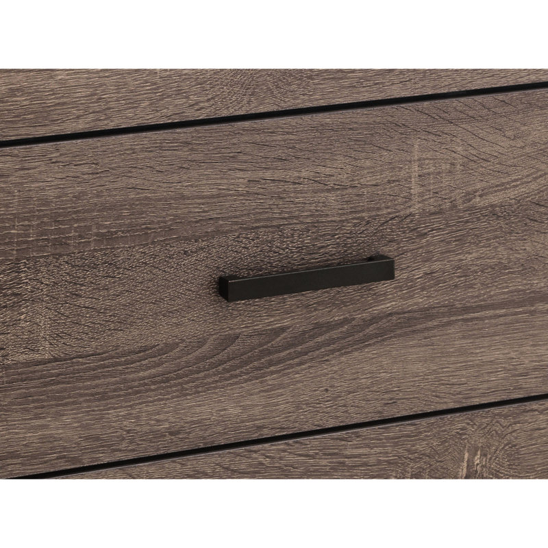 Table de chevet à 2 tiroirs en chêne, 32,93 lb, tiroirs spacieux et table de chevet de style rustique avec deux tablettes en chêne de 16,32 po de profondeur, conception rectangulaire moderne pour