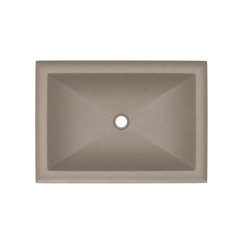 NativeStone Handmade Rectangular Drop-in Bathroom Sink, Earth