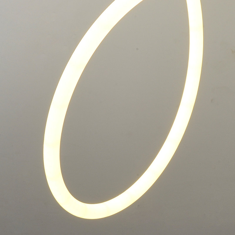 1 - Light Iron Art + Silicone Tube LED Unique/Statement Pendant, 47.2" H x 24" W x 24" D